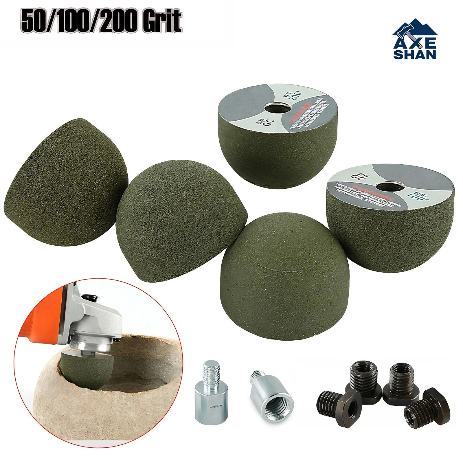 50/100/200 # Gelötete Diamant-Schleifscheibe Pilzkopf-Polierscheiben für Kieselsteine Blumentöpfe Elektrowerkzeug-Zubehör Image