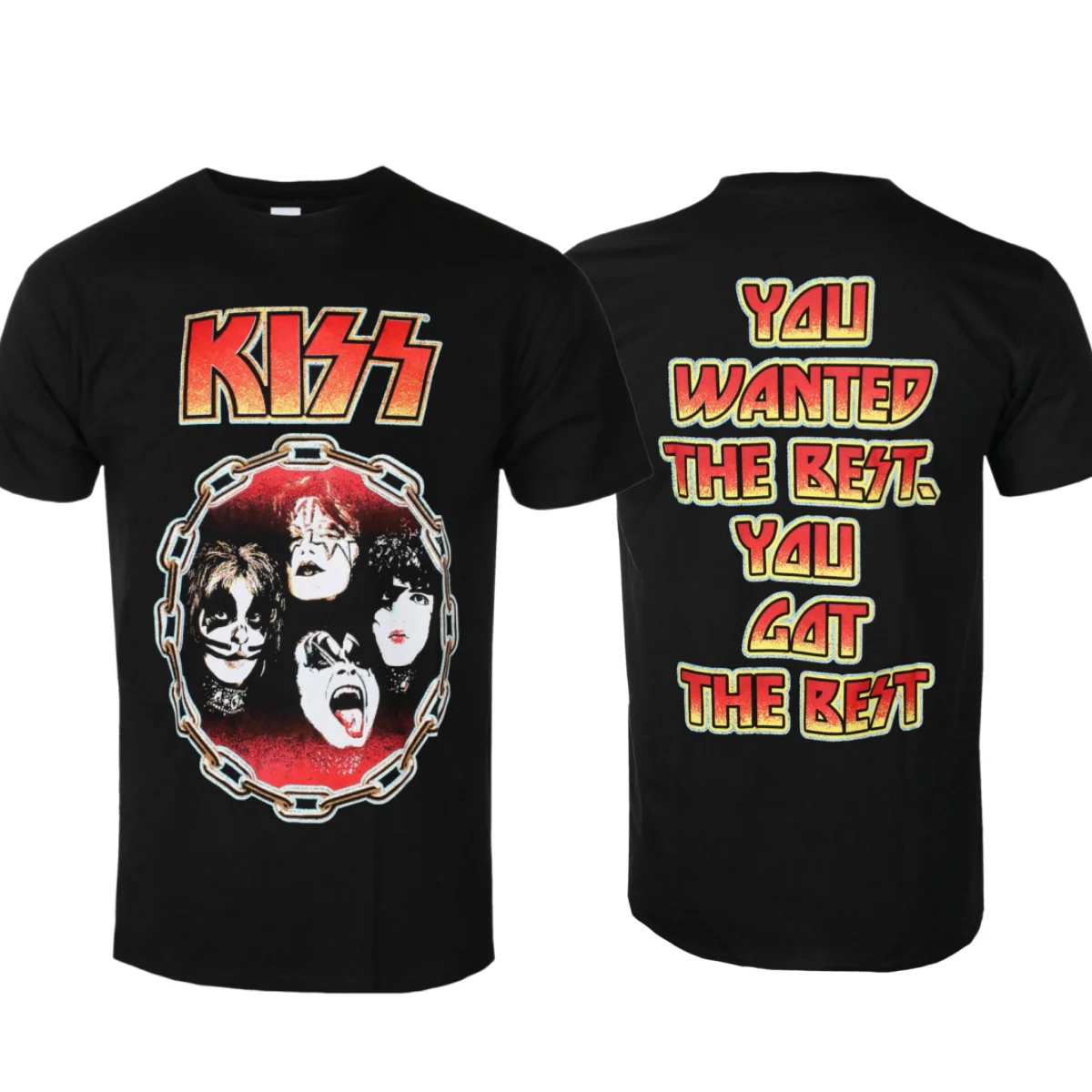 KISS You Wanted The Best bedrucktes T-Shirt aus 100 % Baumwolle, Unisex, Sommer-Neuheit, Street-Casual-Sport-Stil, klassisches Band-T-Shirt