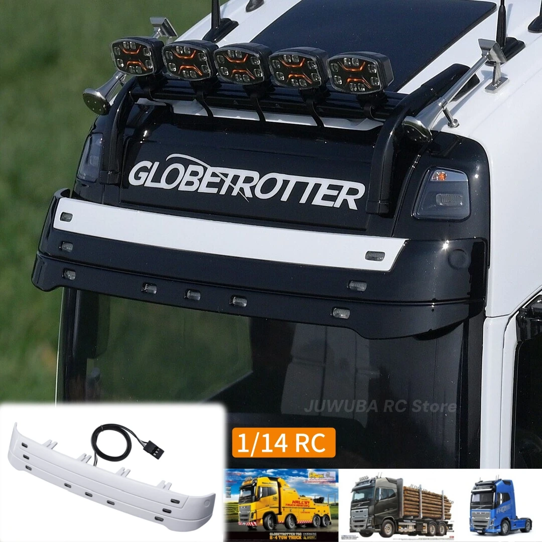 Spielzeug-LKW-Sonnenblende, Dachspoiler für Tamiya Volvo FH16 4x2 6x4 8x4 1/14 RC Traktor, Holztransporter, Abschleppwagen, optionale Teile 750-S17 Image