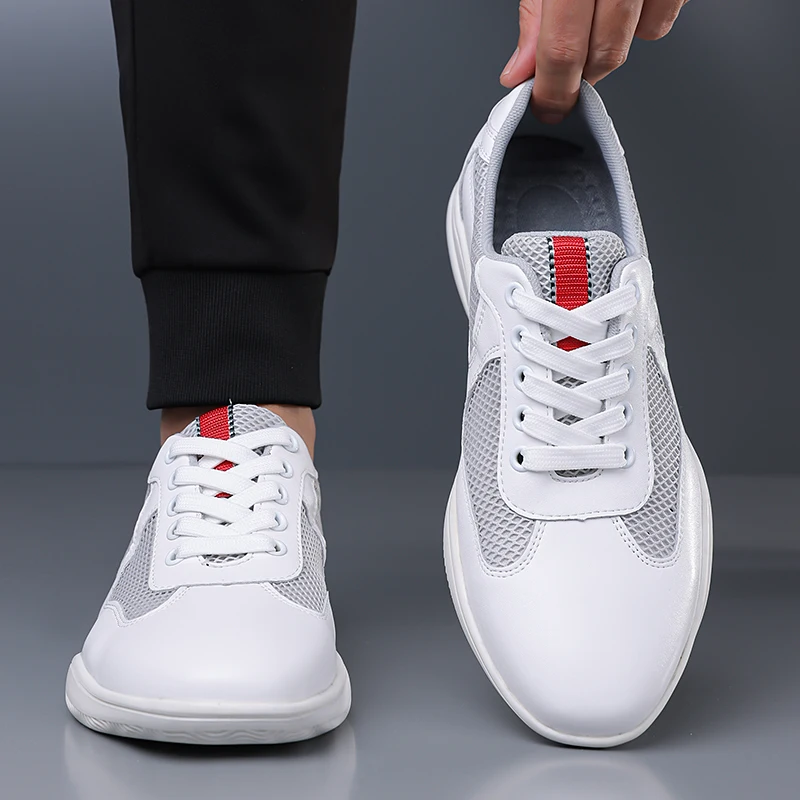 Große Größe 44 Sommerschuhe für Herren, atmungsaktive weiße Herren-Sneaker, neue modische Wanderschuhe für Herren, Tenis Masculino Zapatillas Hombre