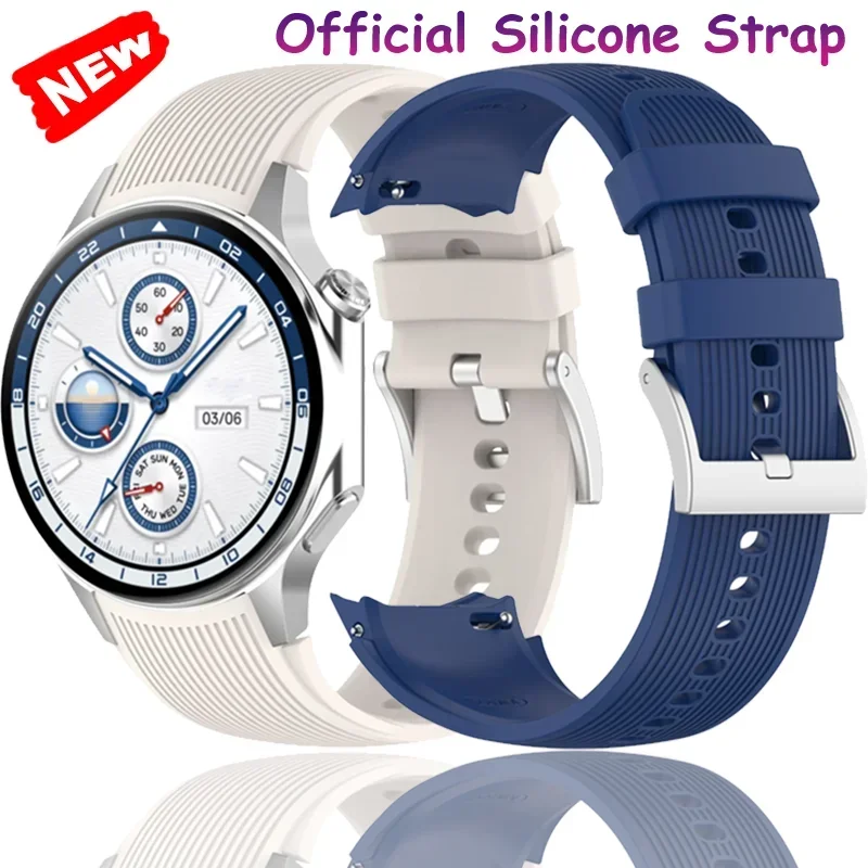 Nahtloses weiches Silikon-Uhrenarmband für OPPO Watch X X2 X3 S, sportliches Ersatz-Armband, langlebig, für OnePlus Watch 2 3 2R Correa Image