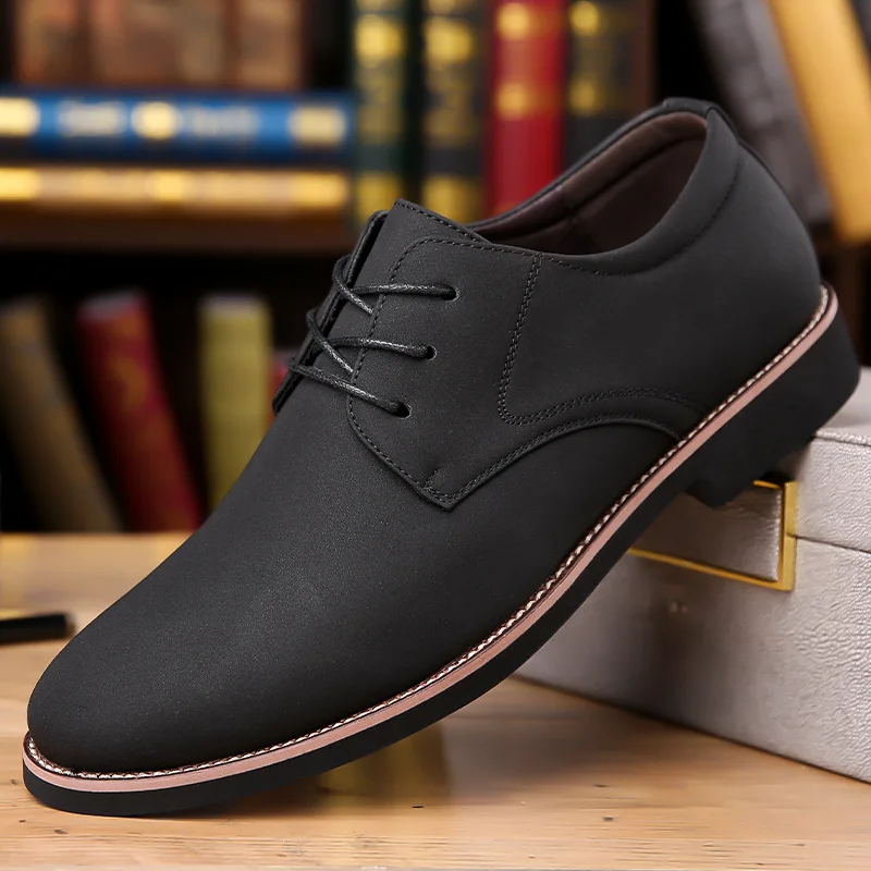 Herrenschuhe Mode Casual Leder 2026 Schnürschuhe Oxford Business Anzugschuhe Luxus Hochzeit Party Schuhe für Herren Große Größen
