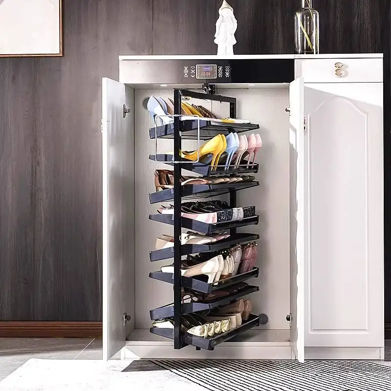 Moderner Luxus-Schuhschrank mit Drehfunktion für den Flur, Organizer für Schuhe, Wohnzimmer-Holzmöbel, Chaussures-Aufbewahrung für Zuhause