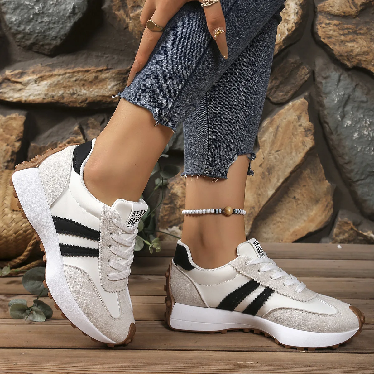 Unisex Vulkanisierte Schuhe 2025 Neu Dicksohlige Studenten-Freizeitschuhe Große Größen 43 Damenschuhe Leicht Atmungsaktiv Tägliche Freizeitschuhe