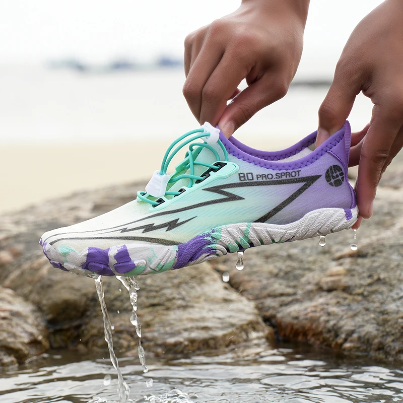 Neue Rutschfeste Schnelltrocknende Aqua-Schuhe, Creek-Tracing Wasserschuhe, Atmungsaktive Outdoor-Strandschuhe, Barfußschuhe