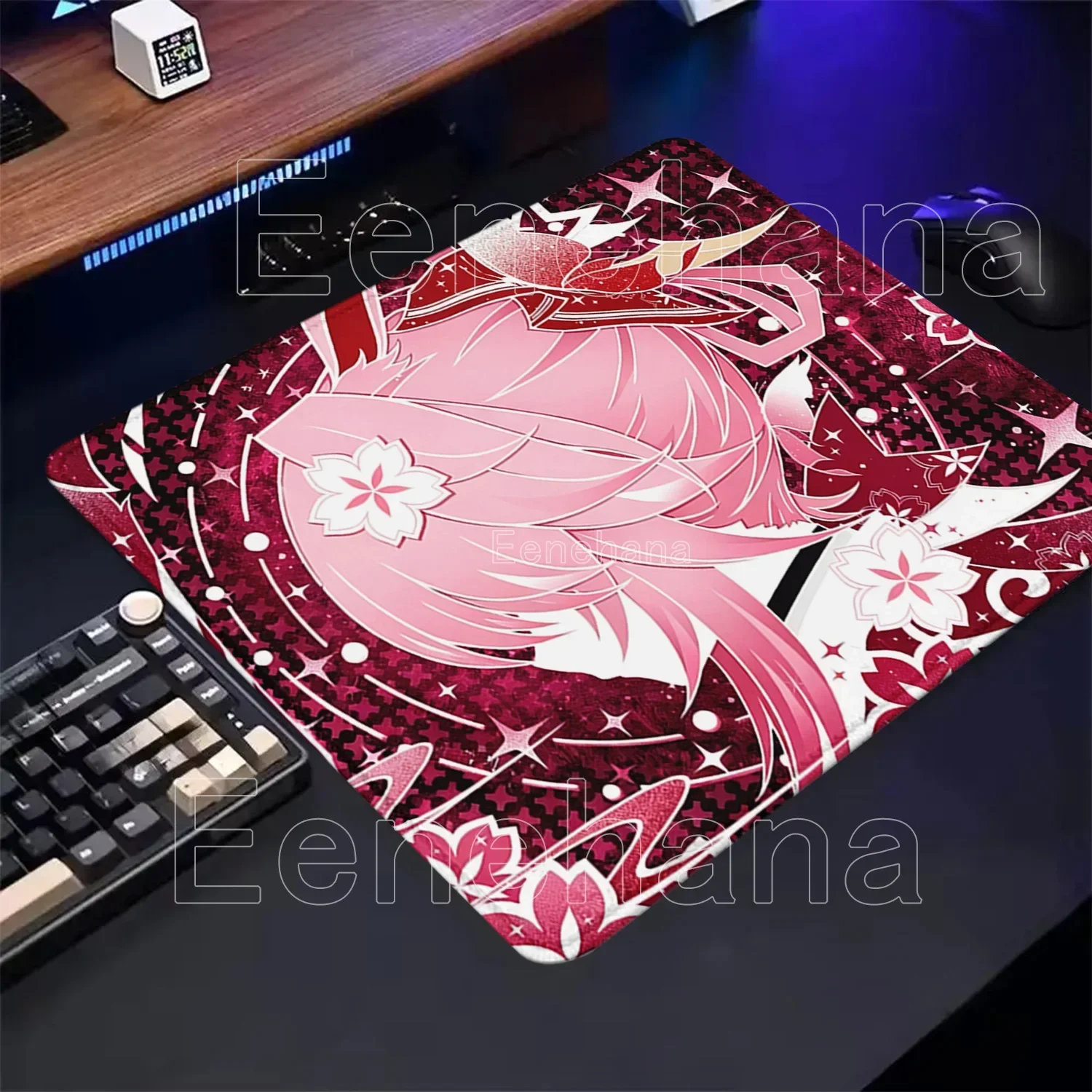 Evanescia Castorice Cyrene Phainon Honkai Star Rail kleines Mauspad, Gaming-Tastatur, Gummi-Mauspad, PC, HD-Druck, Schreibtischunterlage Image