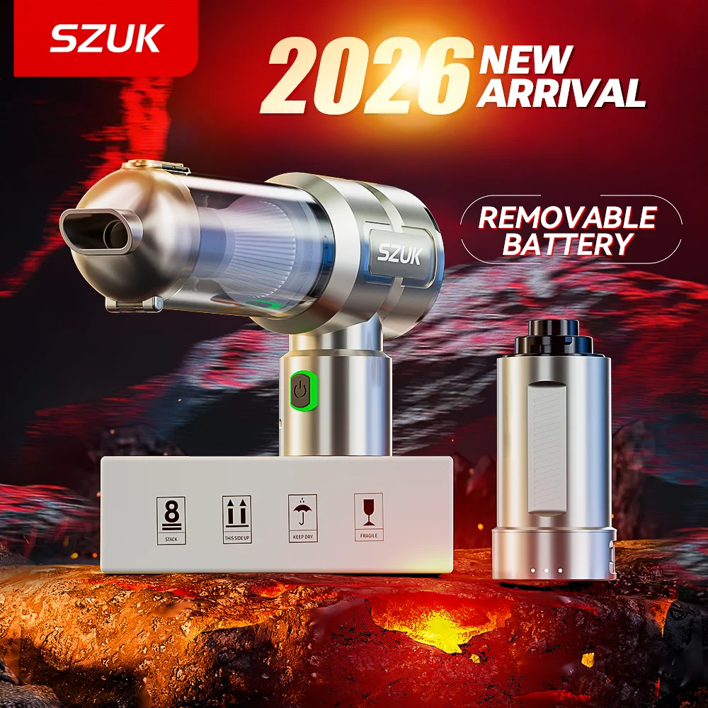 Aspirateur de voiture SZUK, puissant et multifonctionnel, avec lumière LED, mini souffleur, aspirateur sans fil portable aspirateur pour voiture aspirateur voiture souffleur air puissant aspirateurs