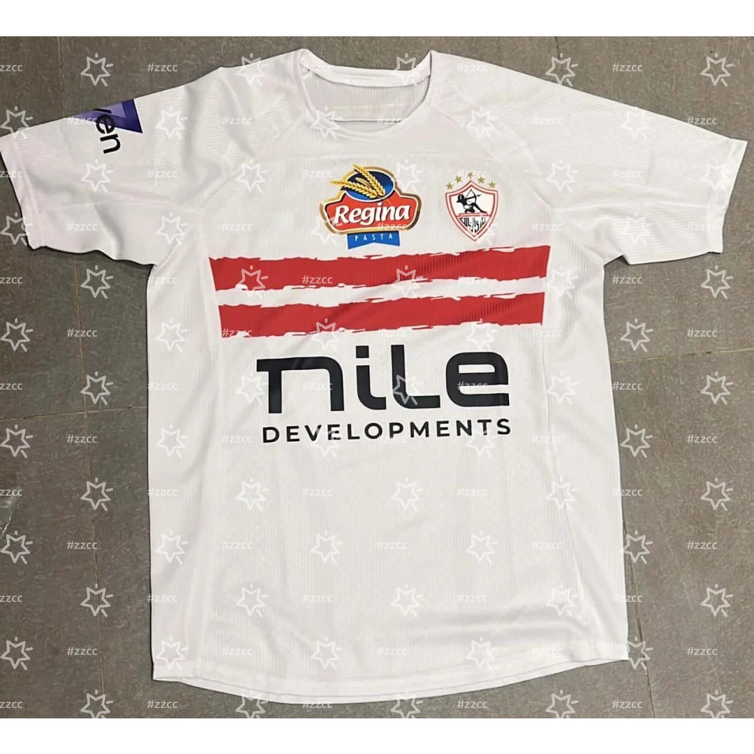 Maillot de football domicile Zamalek SC 25-26, ensemble d'entraînement, sport d'été, séchage rapide, t-shirt homme, vêtements enfant, tee-shirt Y2K femme ﻿