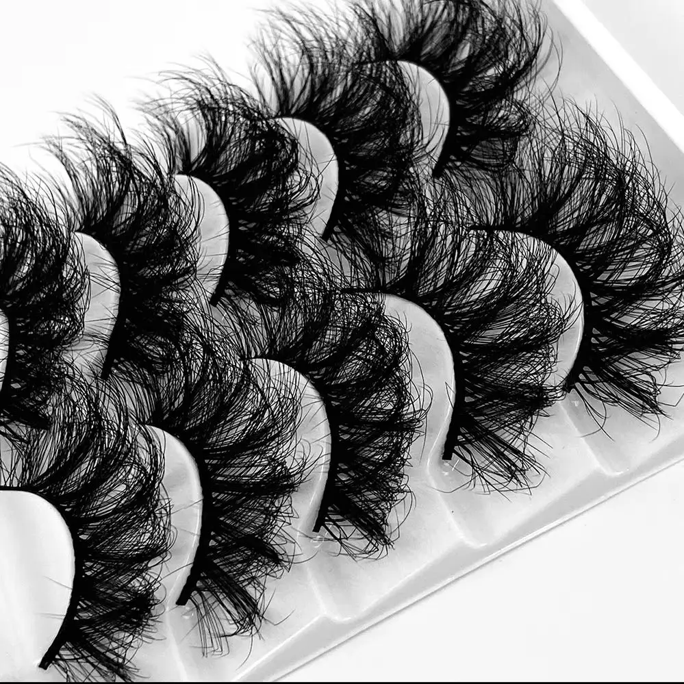 5 Paar 25mm 8D Künstliche Wimpern, Natürliche Nerz-Optik, Flauschige Falsche Wimpern für ein verbessertes Augen-Make-up Image