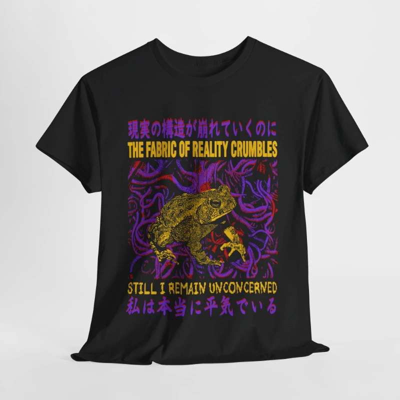 Reality Crumbles Frog T-Shirt Vintage T-Shirt Harajuku Streetwear Grafik-T-Shirt Grafik Y2K Vintage Größe