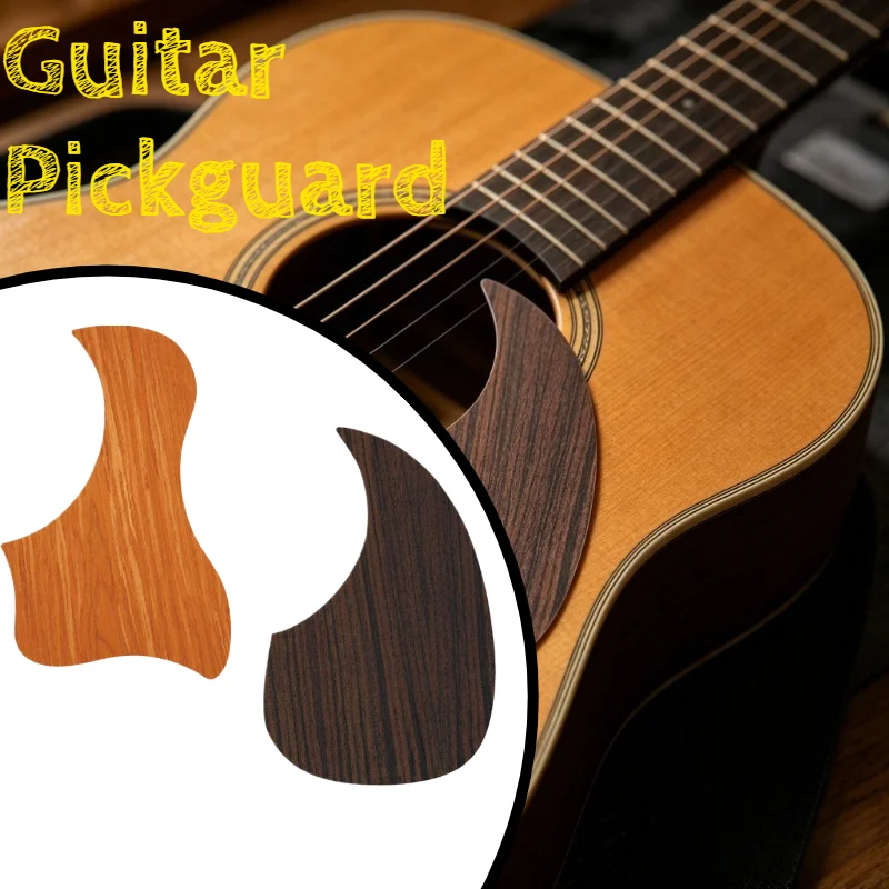 Akustikgitarren-Schutzaufkleber mit Holzmaserung 39/40/41 Zoll Universeller Gitarren-Panel-Schutzfilm Dekorativer Aufkleber Image