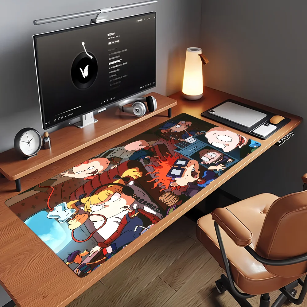 Cartoon R-RUGRATS Mauspad, rutschfeste Gummimatte, Computermatte, Gamer Balance Decoracion, Schreibtischunterlage, Laptop, Büro, groß Image