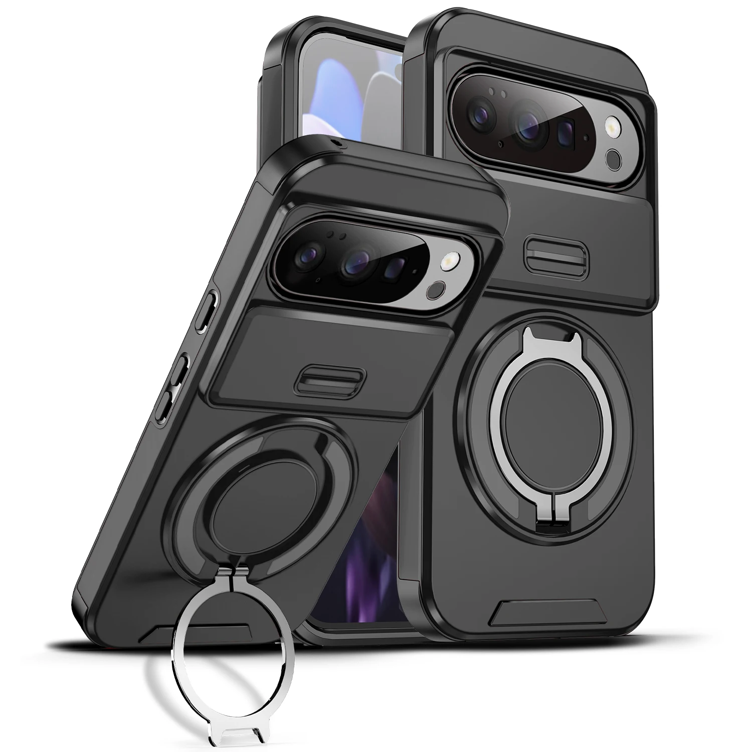 Für Google Pixel 10a Hülle Google Pixel 10 Pro XL Cover Pixel 10 Magnetring-Schutzhülle mit Kameraschutz Magsafe Kabellose Ladehülle Image