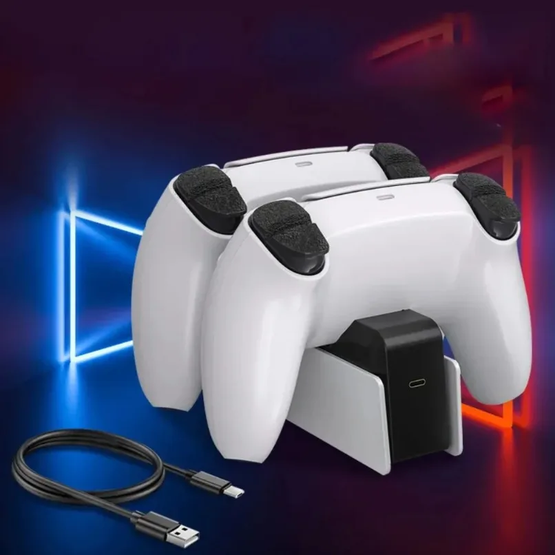 Dual-Ladestation mit LED-Anzeige für PS5-Controller, für Playstation 5 Gamepad, Joystick, Gaming-Zubehör Image