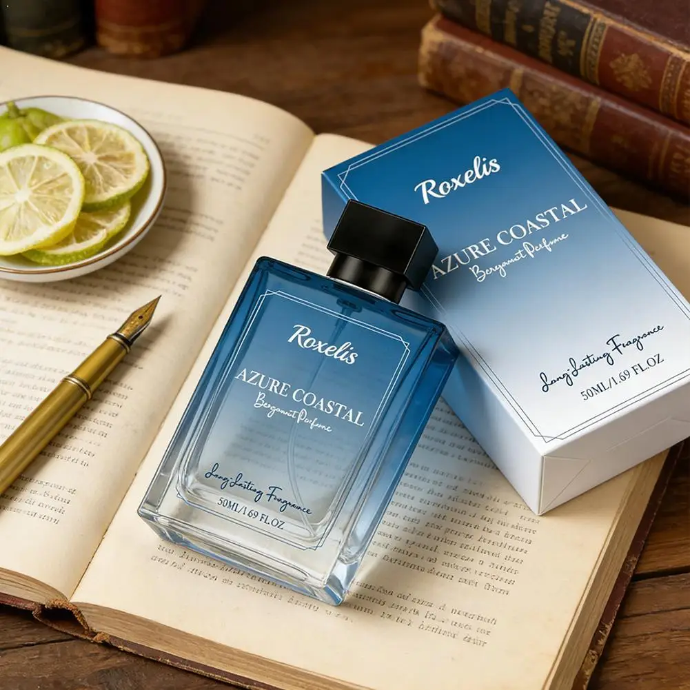 Roxelis 50ml Azure Coastal Bergamot Parfüm Langanhaltender Frischer Meeresduft Duftwasser für Sommerliche Strandvibes Körperspray Image