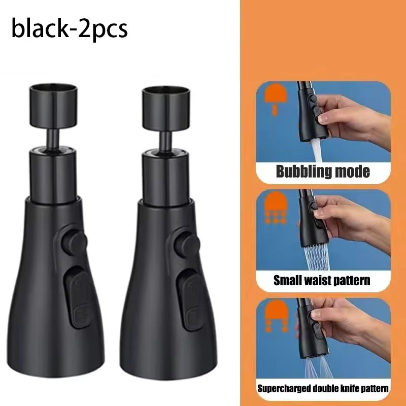 Prolongateur de robinet de cuisine universel 360° ° Robinet de cuisine rotatif extractible, multi-modes, à jet puissant, accessoires de cuisine