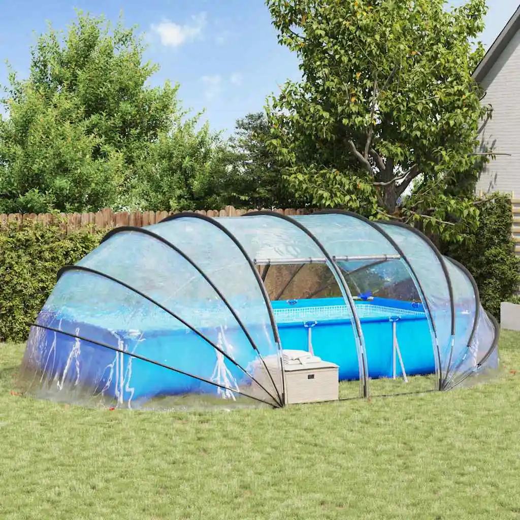 Transparentes Poolzelt-Kuppelzelt 538 x 440 x 204 cm, PVC, wasserdicht, staubdicht, insektenresistent, für den Schutz von eingelassenen Pools Image