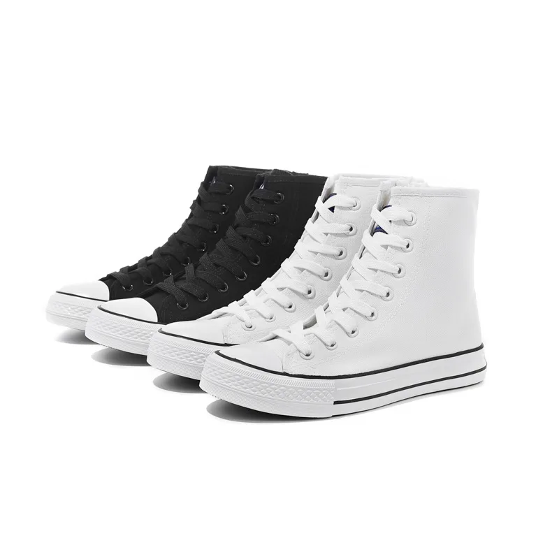 2024 New Casual Shoes Canvas Shoes Inside Zipper Hand-painted Blank Shoes Short Female Shoes Sneakers Women Student Shoes