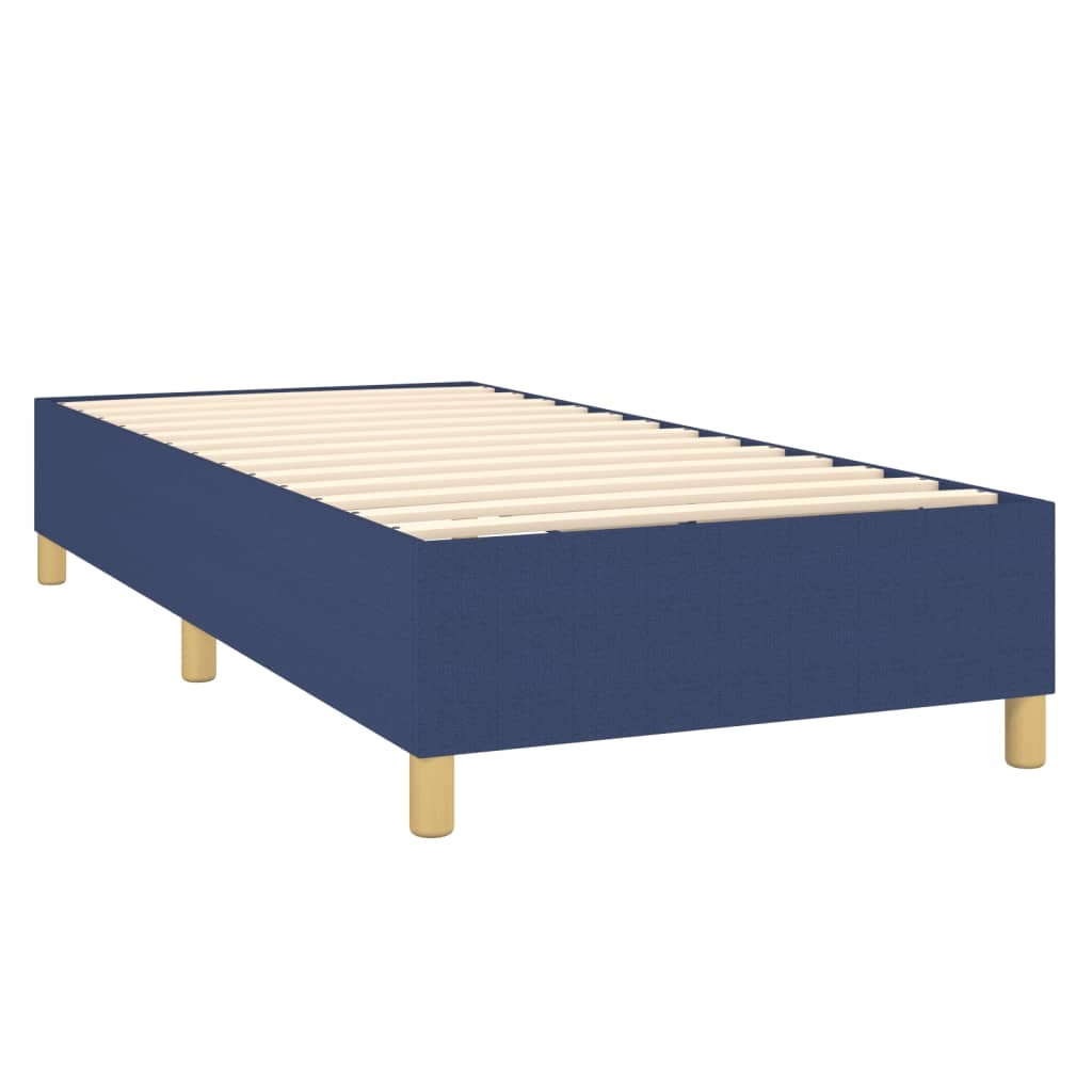 Décoshop26 - Lattenrost auf Beinen Bettgestell 100x200 cm blauer Stoff TDL0207350 Image