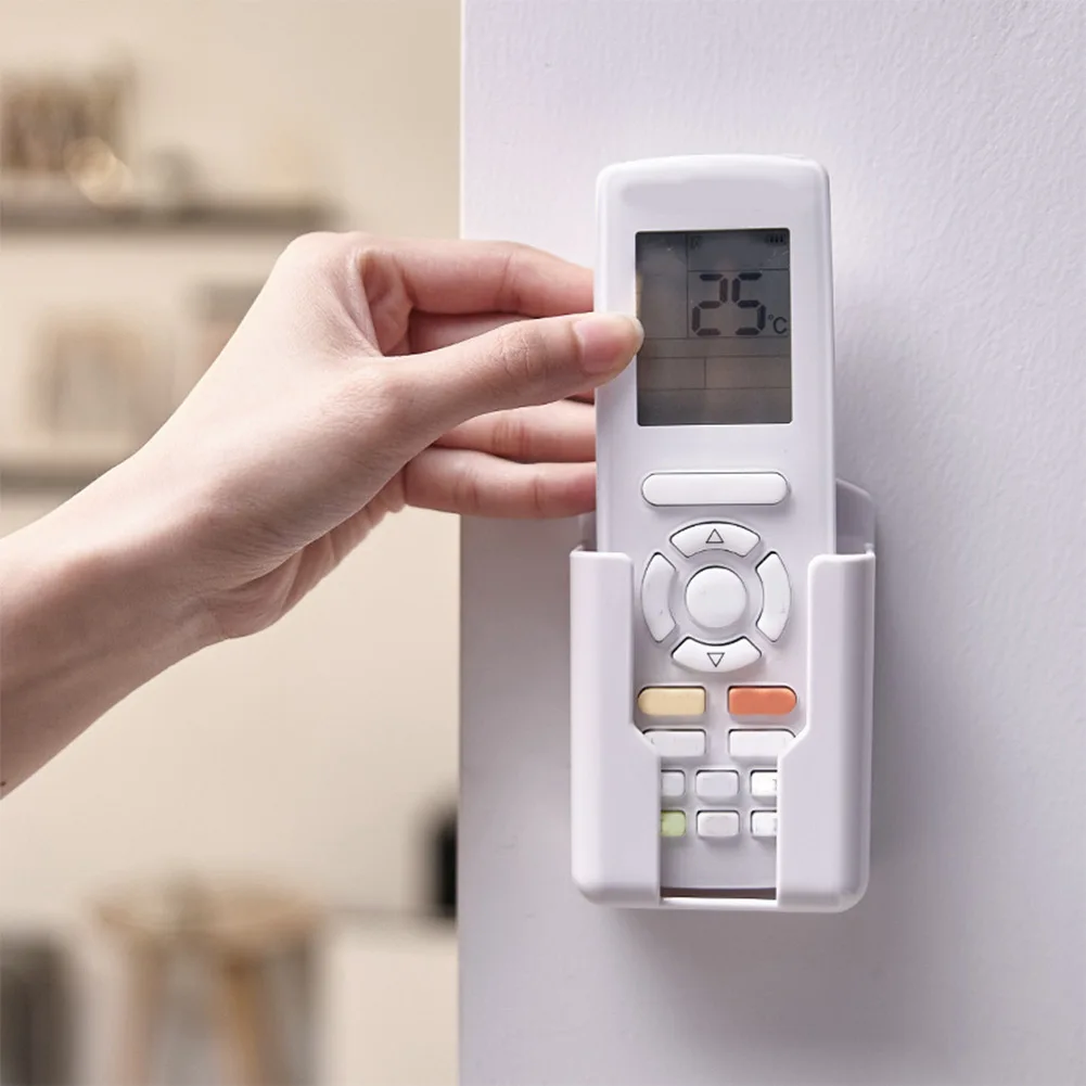 Universal Weiß Klimaanlage Fernbedienung Handy Stecker Halter Wand Box Lagerung Für Klimaanlage TV Image