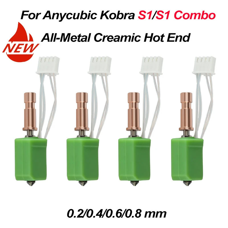 Upgrade Hotend Keramikdüse für Anycubic Kobra S1/Kobra S1 Combo S1C 3D-Drucker 24V 48W Schnellheizung 3D-Drucker Zubehör Image