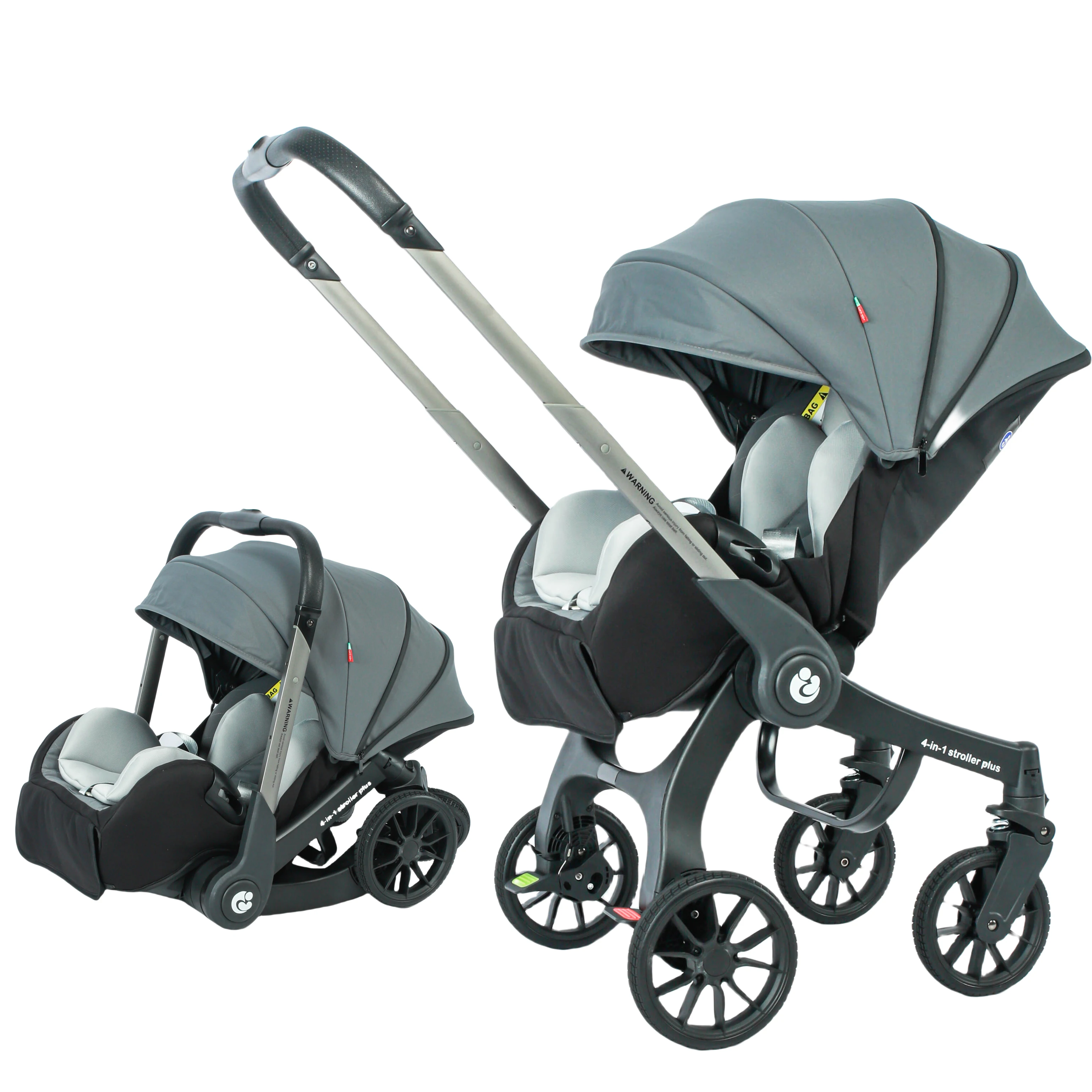 Kinderwagen 4 in1 multifunktion aler Neugeborenen Kinderwagen 3 in1 faltbarer Korb Typ leichter Kinderwagen Image