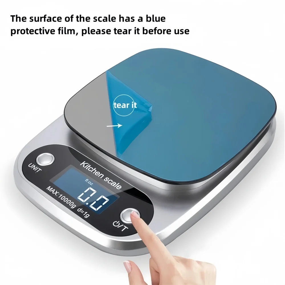 10 kg/1 g digitale Küchenwaage, hochpräzise LCD-Elektronikwaage für Lebensmittel, Schmuck, Kaffee, Backen, tragbar, hochwertige Küchenwerkzeuge Image