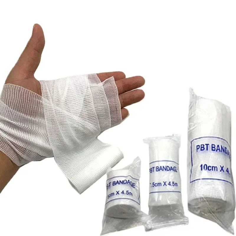 1 Rolle elastische Bandagen für Erste-Hilfe-Zubehör-Set, Wundverband, selbstklebende Bandagen, feste Mullrolle, Haut-Wundverband Image