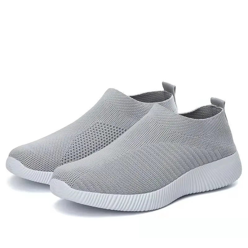 Frauen Sneaker Sommer Elastische Kraft Mesh Atmungsaktive Flache Damen Slip auf Casual Sport Schuhe Bequeme Vulkanisieren Schuhe Image