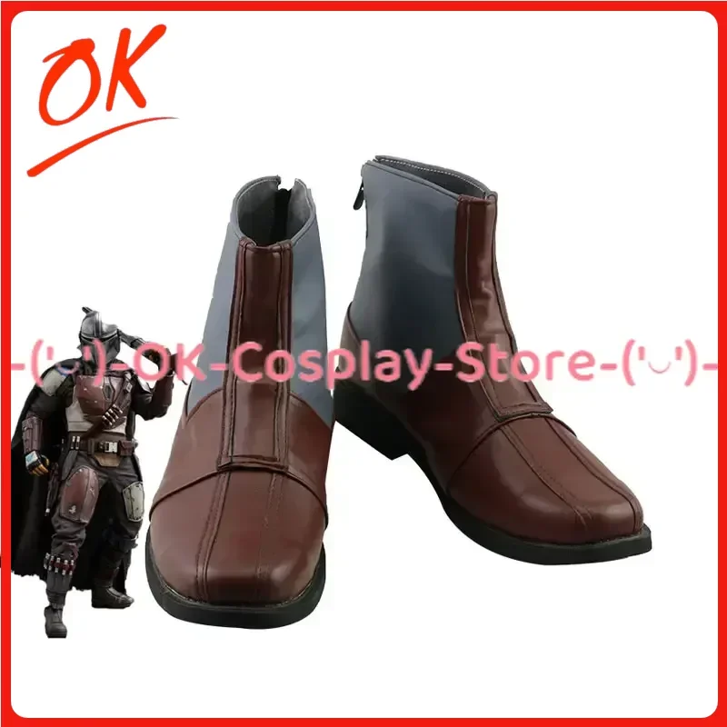 [Angepasst] Kopfgeldjäger Jango Fett Cosplay Schuhe Anime Spiel Roleplay Kostüm Prop Halloween Karneval Party PU Leder Stiefel