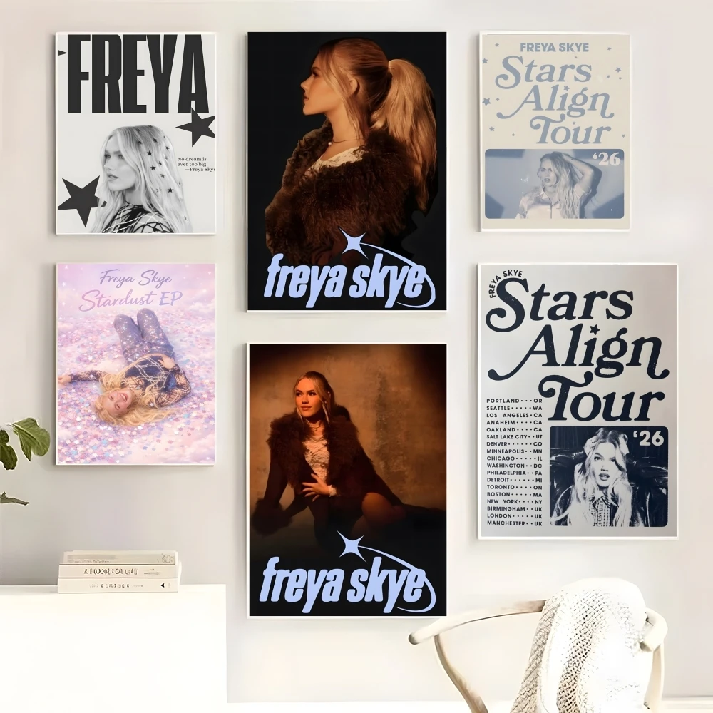 Affiche Singer F-Freya S-Skye, autocollants auto-adhésifs idéaux pour le bureau, le home cinéma, la décoration murale, cadeau élégant