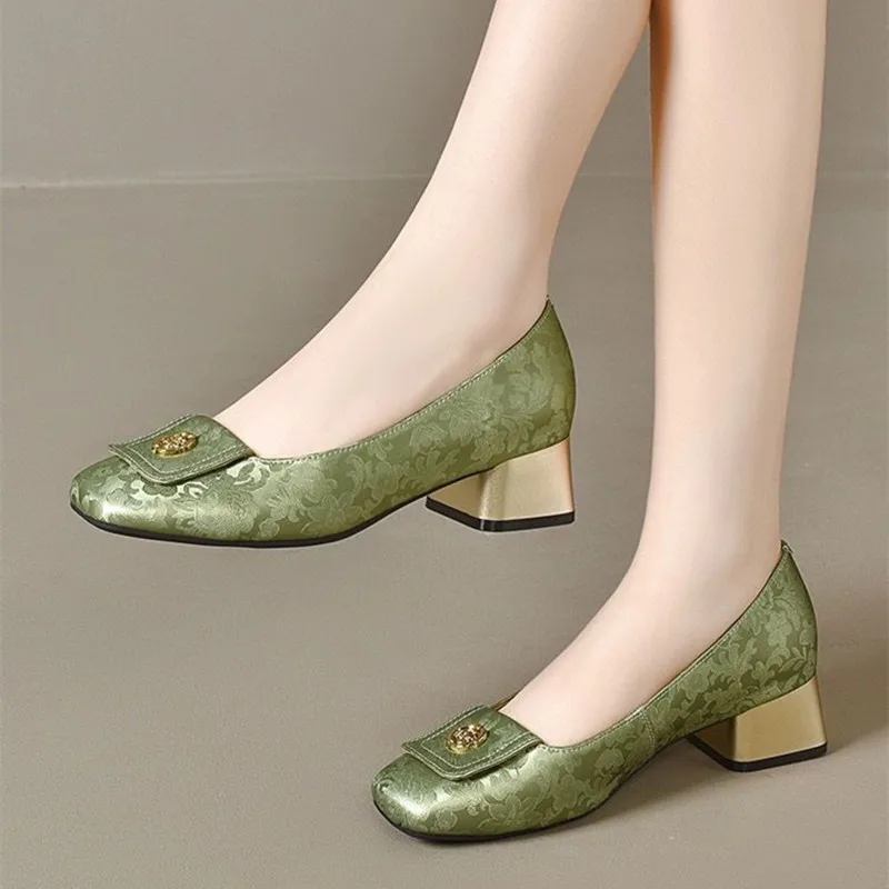Damenmode, leicht, grün, elegant, Komfort, Büroarbeit, High-Heel-Schuhe, Dame, Vintage, Schwarz, Hotelarbeit, Karriere, Pumps, B409