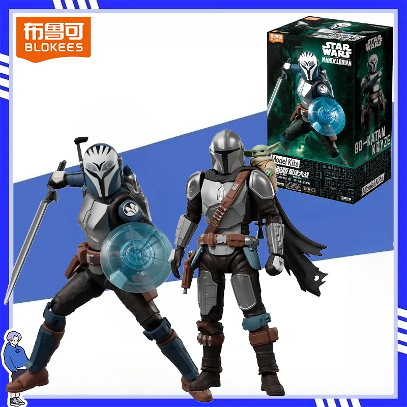 Blokees Star Wars - CLASSE CAMPIONE - The Mandalorian Din Djarin e Grogu Bo-Katan Kryze Action Figure Assemblabili