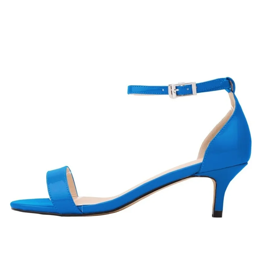 Neue Damen-Sandalen, Sommer, lässig, niedrige Absätze, Knöchelriemen, Sandale, offene Zehen, sexy High Heels, Pumps, Hochzeit, Party, Schuhe, Übergröße 42