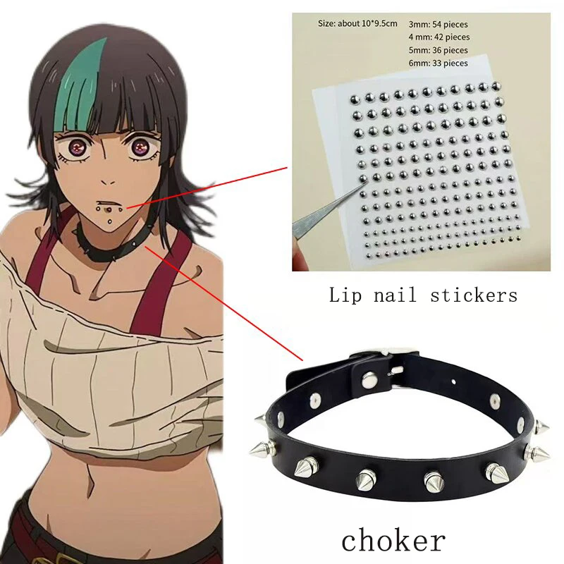 Collier ras du cou en cuir PU, accessoire de Cosplay Anime Kirara Hoshi, ensemble de bijoux à la mode pour fête d