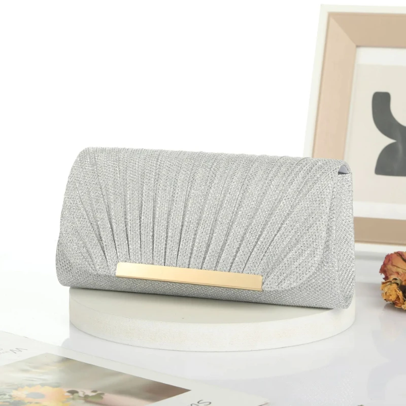Borse Clutch alla Moda, Borse di Lusso e Pochette, Borse con Paillettes e Pieghe, Borse a Tracolla con Catena, Borse da Sera da Donna, Borse da Banchetto, Borse Firmate