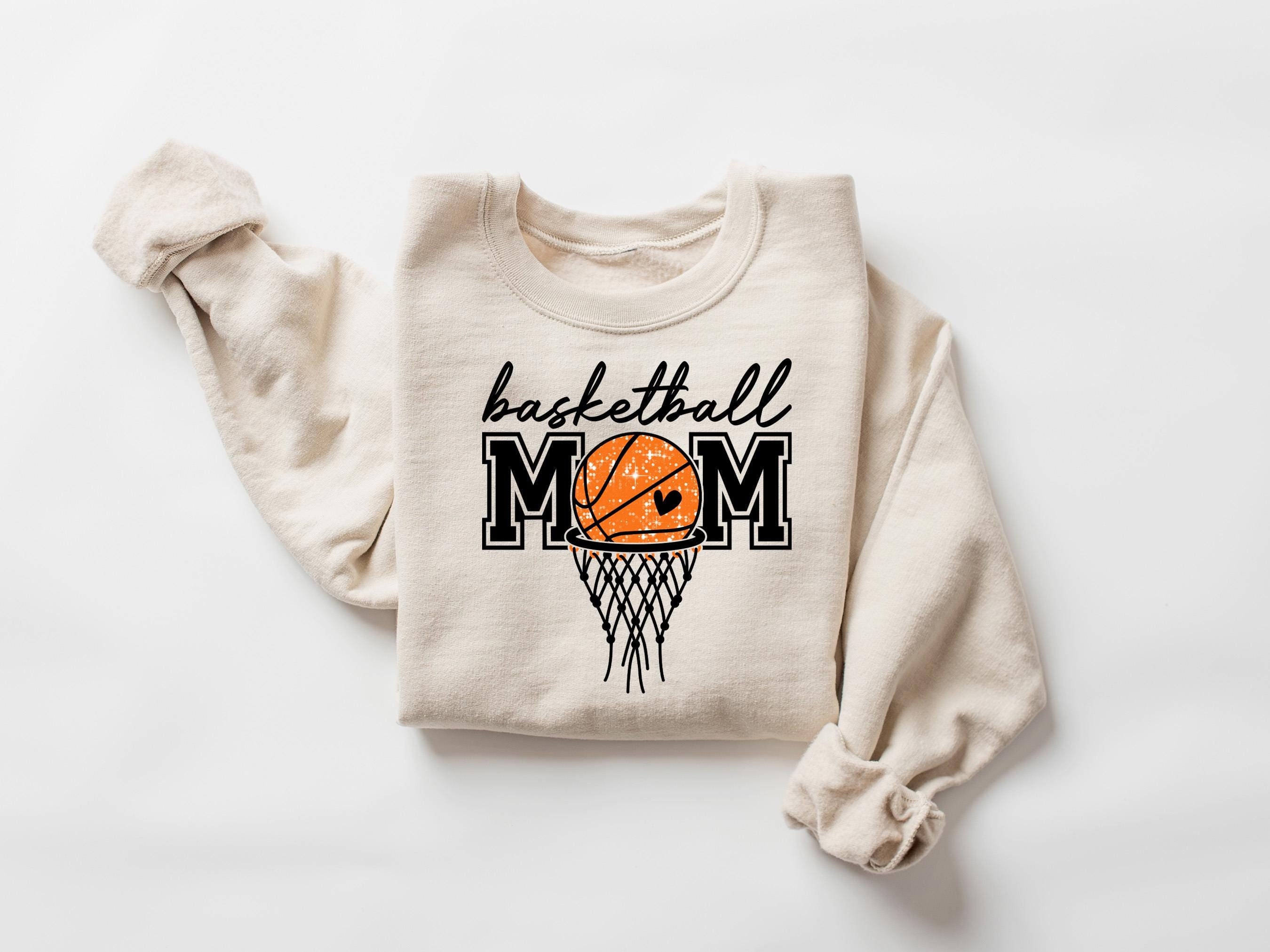 Felpa da mamma di basket, Felpa con cappuccio da mamma di basket, Maglietta per amanti del basket, Felpa da mamma di basket, Regalo per appassionati d