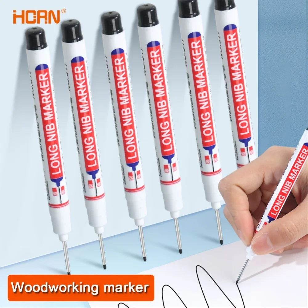10 Teile/satz Mehrzweck 20mm Tiefe Loch Lange Spitze Kopf Marker Für Metall Perforieren Stift Wasserdicht Bad Holzbearbeitung decor Werkzeug Image