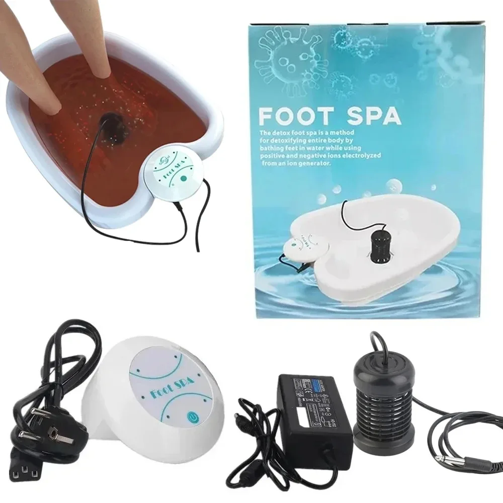 Fuß Detox Gerät Ionic mit Becken Füße Spa Maschine Fuß Massage Bad Ionen Reinigen Anti Stress Aqua Fußbad Spa Massage Werkzeuge Image