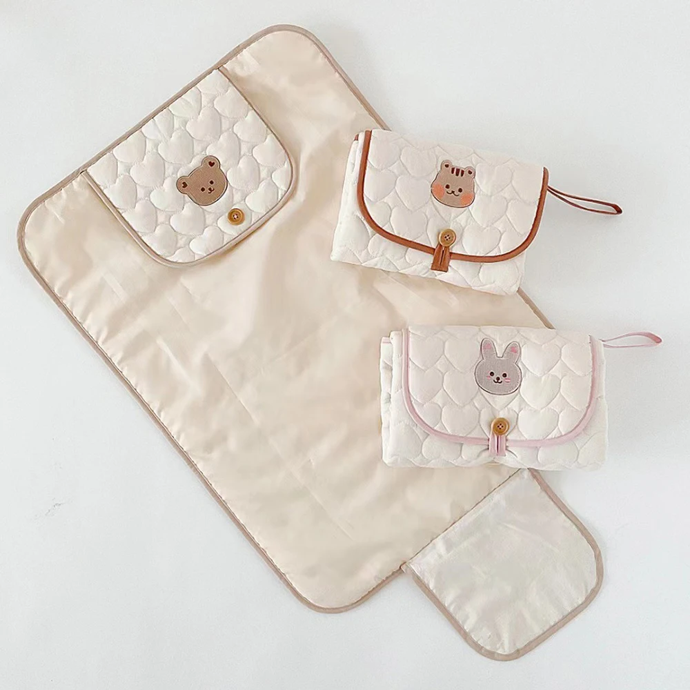 Faltbare Tragbare Windel Ändern Pad Baby, Kleinkind Windel Urin Matte für Neugeborene Einfache Bettwäsche Ändern Abdeckung Pad Image