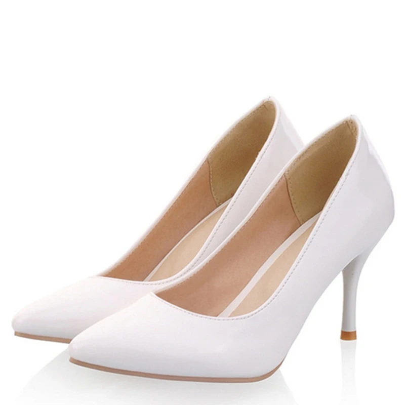 Elegante Pumps Schuhe Frau 2025, Frühling High Heels, Rot, Rosa, Weiß, Nude, Damen-Schuhe mit Absatz, Party, Büro, Hochzeit, Damen, große Größe