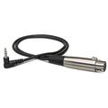 Hosa XVS-101F, Camcorder Microphone Cable, XLR3F to Right-angle 3.5 mm TRS, 1 ft