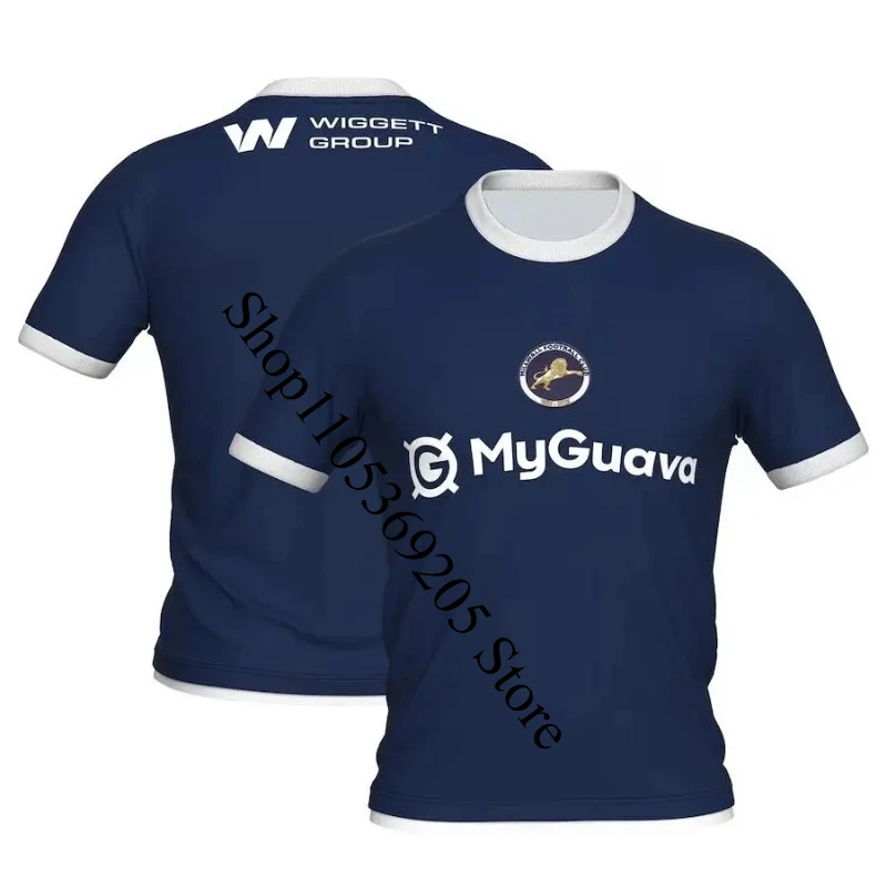 Maillots de football anglais Millwall domicile et extérieur 25/26 pour hommes, t-shirt de sport respirant à séchage rapide, uniforme d'entraînement unisexe 6XL