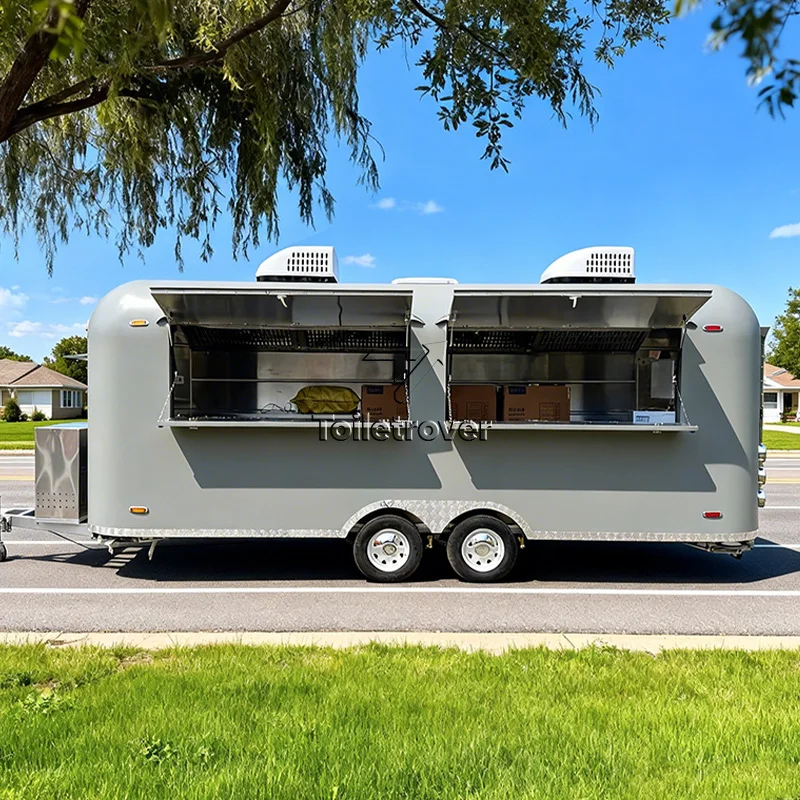 Rimorchio Mobile per Cibo da Strada, Furgone per Fast Food, Rimorchio per Pasta e Pizza in Vendita