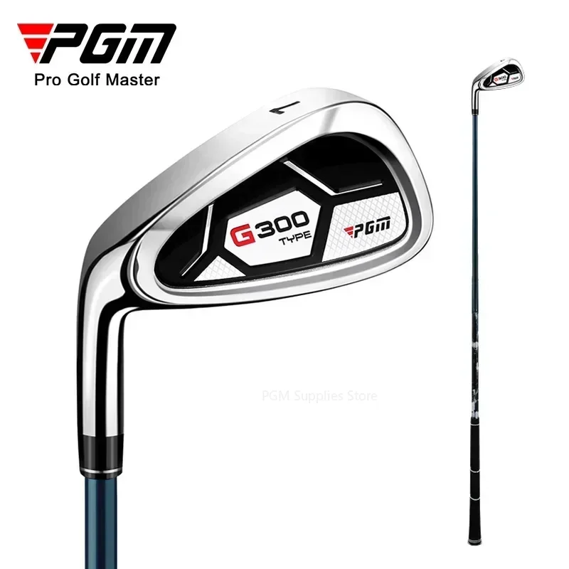 PGM 1 Stück Herren Golf 7 # Iron Club Linke Hand R/S Edelstahl Carbon Trainingsschläger Schwarz-Blau TIG025 Image
