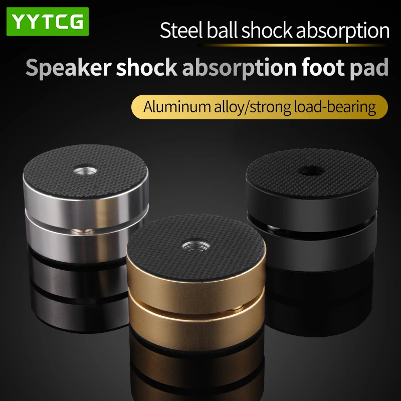 4PCS Lautsprecher Stand Füße Fuß Pad Hohe Qualität Schock-absorbieren Pins Aluminium Legierung Metall Fuß Pads für Sound box Image