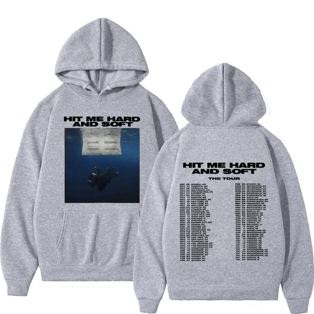 Hit Me Hard and Soft Tour 2024 Hoodies Herren- und Damenmode Hip Hop Hoodies Große lässige Langarm-Hoodies Billie Eilish