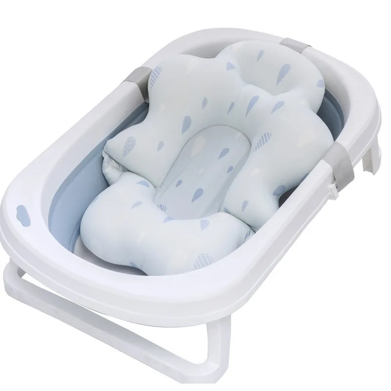 Neugeborenen Badewanne Pad Einstellbar Baby Bad Faltbare Baby Bad Sitz Schwimmende Sicherheit Wasser Pad Badewanne Anti Slip Pad Unterstützung Pad Image