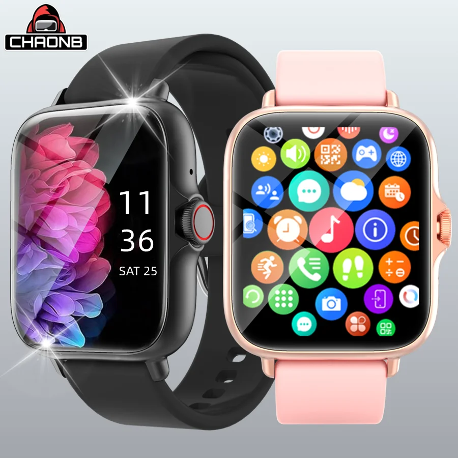 Smartwatch Sport Musik Steuerung Anruf Schrittzähler Männer Smart Uhr Für Frauen Gesundheit Kalorien Nachricht Warnungen Für iPhone Android Image