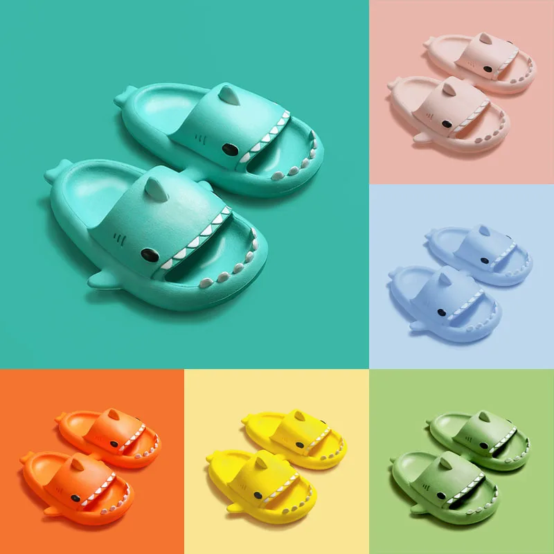 Kinder Hausschuhe Cartoon Hai Sandalen Sommer Jungen Mädchen Baby Kinder Schuhe Weiche Sohle Anti-Rutsch